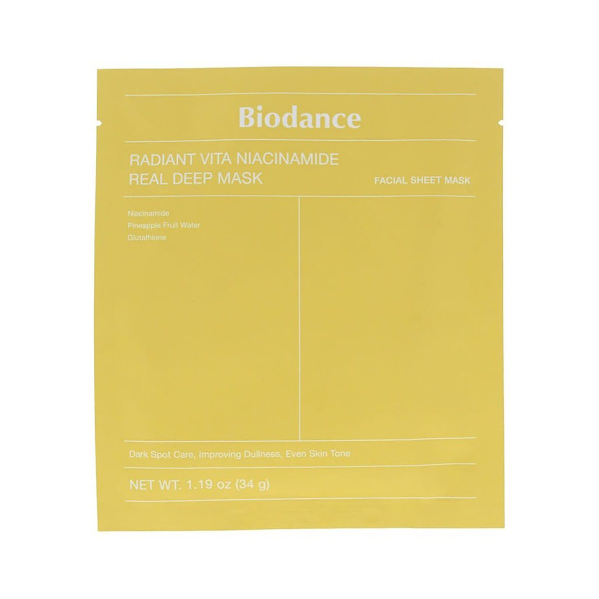 Biodance Radiant Vita Niacinamide Real Deep Mask 34g - Image 1
