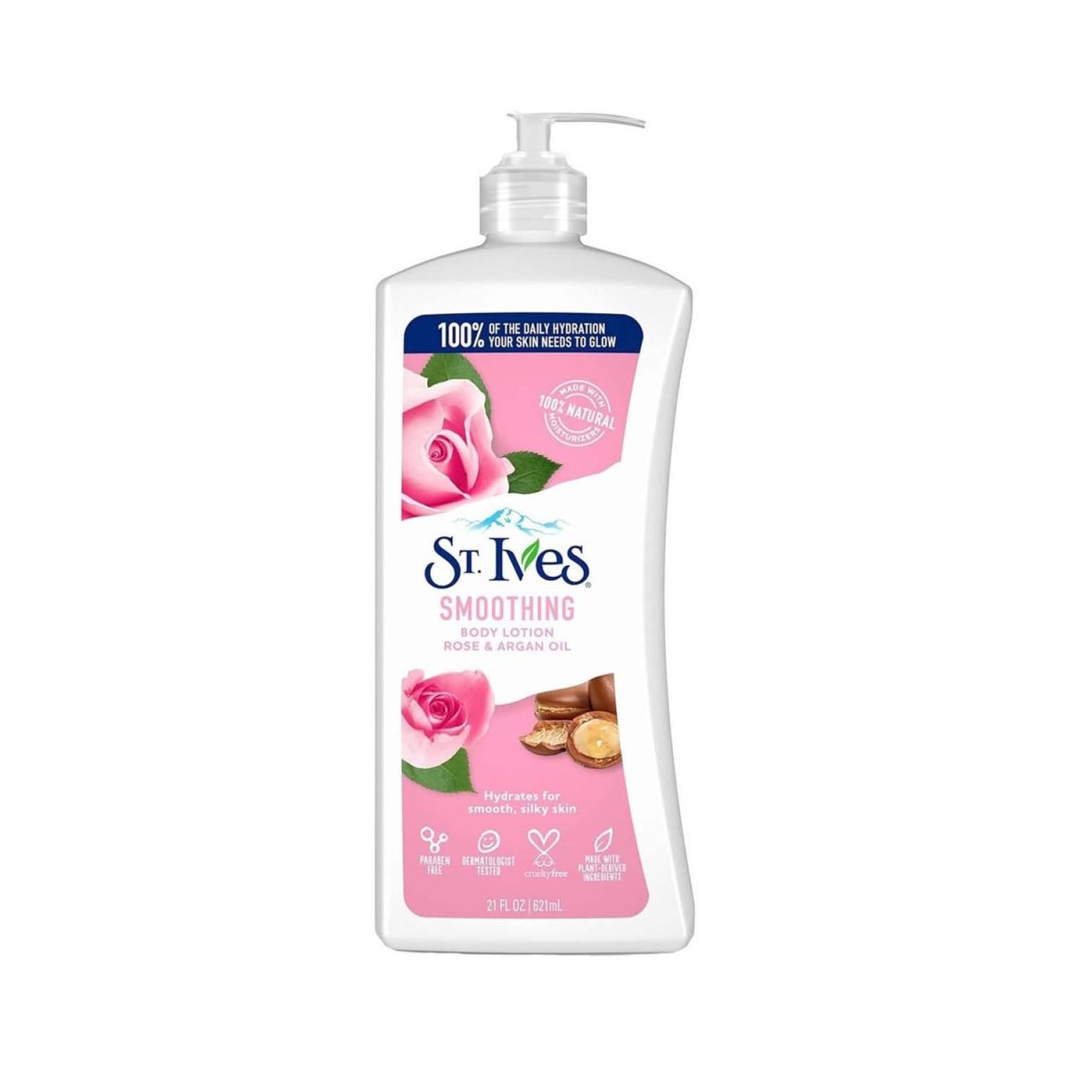St. Ives Rose and Argan Oil Smoothing Lotion 621ml - Image 1