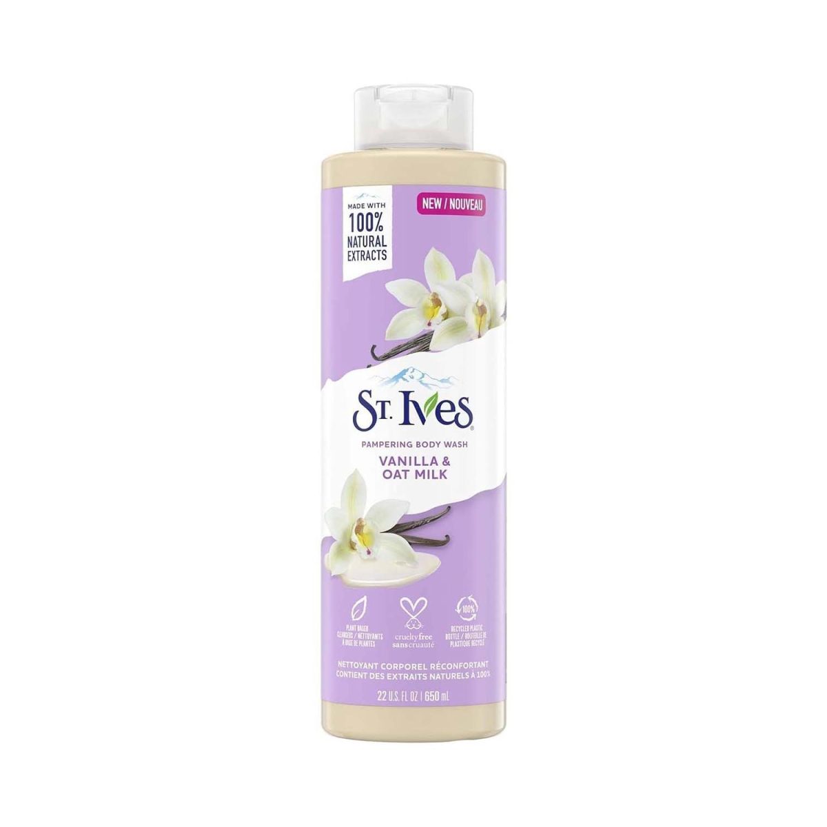St. Ives Vanilla and Oat Milk Body Wash 650ml - Image 1