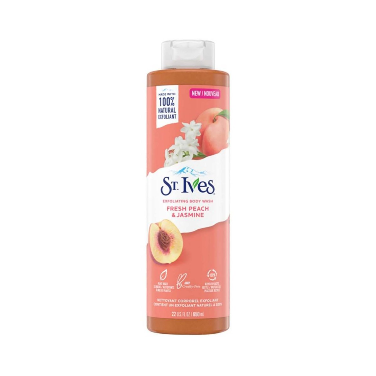 St. Ives Peach and Jasmine Body Wash 650ml - Image 1