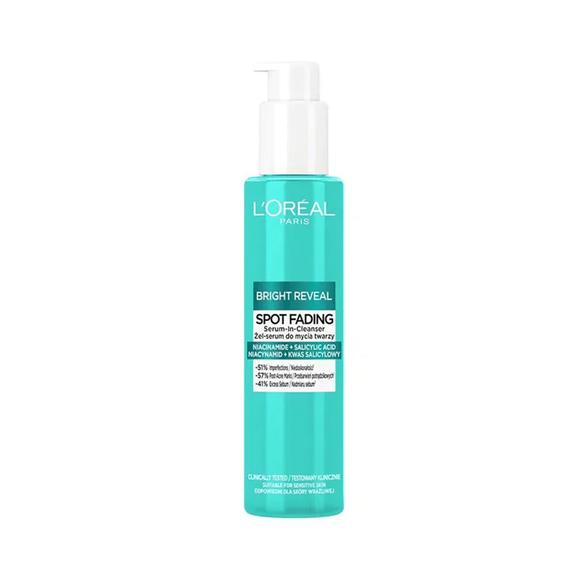 Loreal Bright Reveal Spot Fading Serum in Cleanser 150ml - Image 1