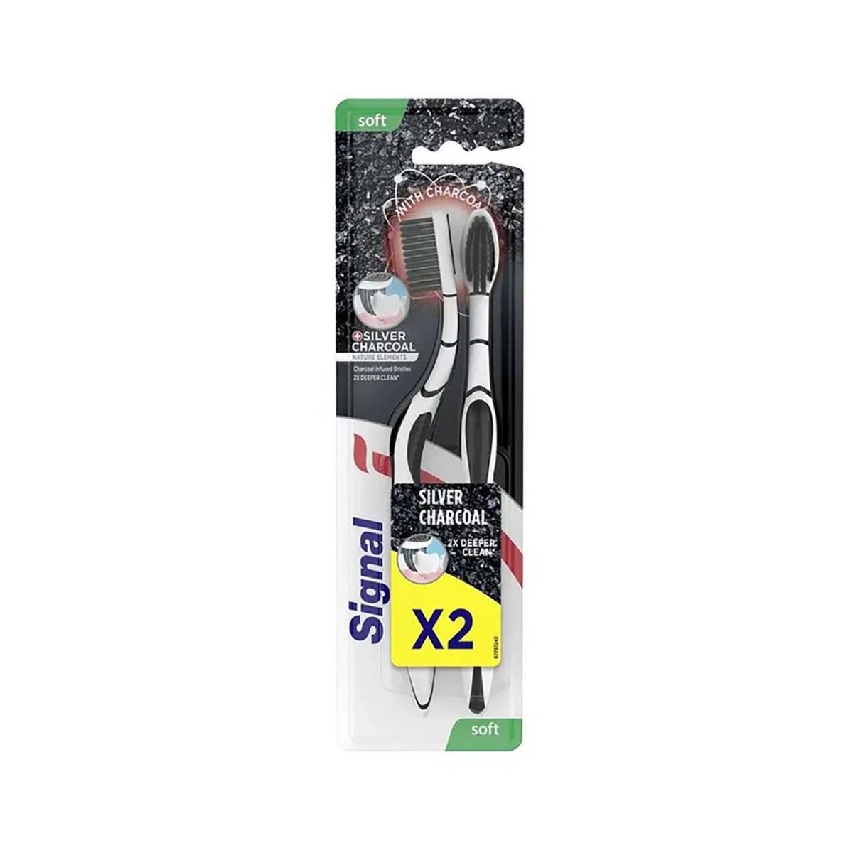 Signal Silver Charcoal Toothbrush 2-Pack - Image 1