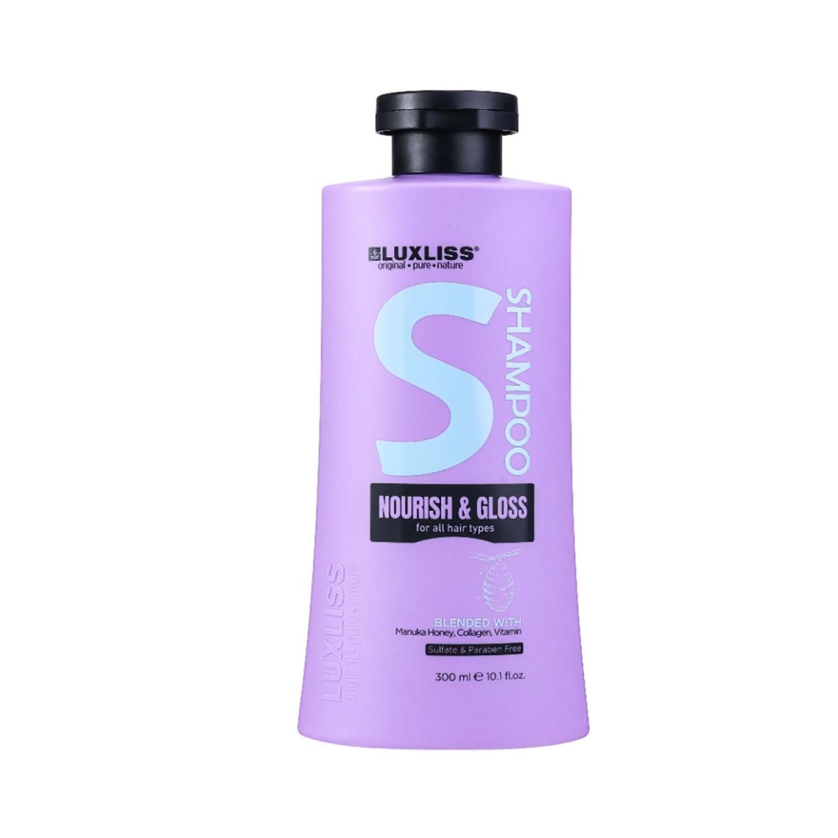 Luxliss Nourish and Gloss Shampoo 300ml - Image 1