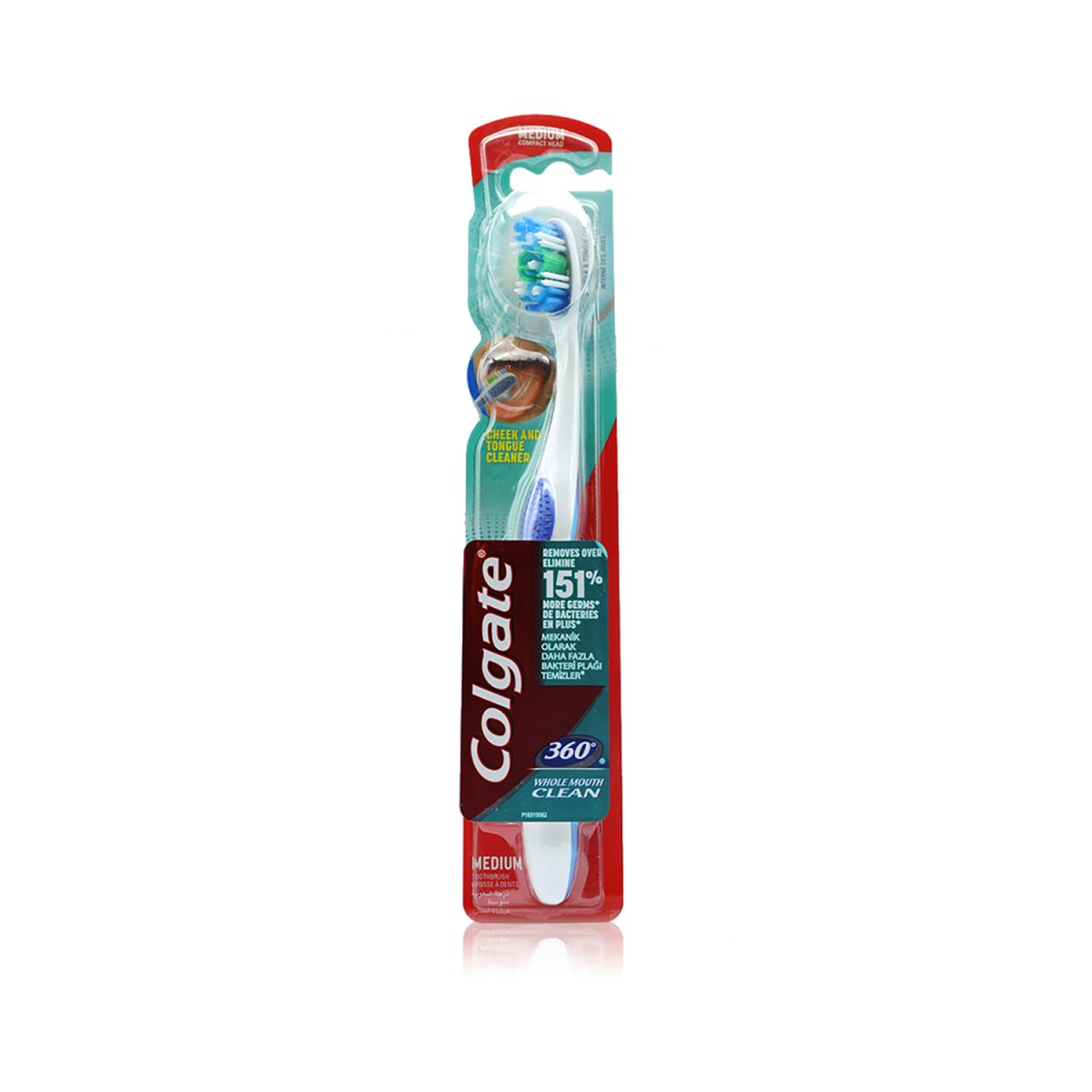 Colgate 360 Whole Mouth Clean Toothbrush Medium - Image 1
