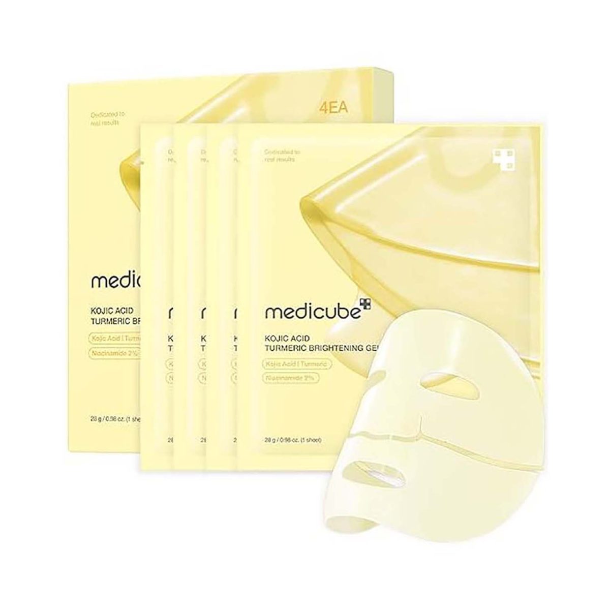 Medicube Kojic Acid Turmeric Brightening Gel Mask 4pcs - Image 1