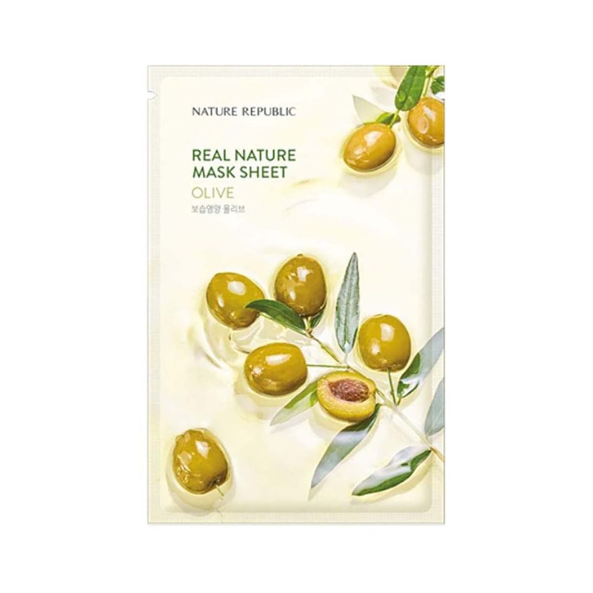 Nature Republic Real Nature Mask Sheet Olive (Emulsion Type) 23ml - Image 1