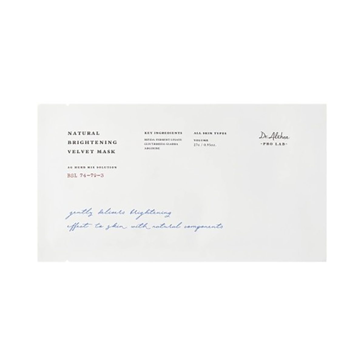 Dr.Althea Natural Brightening Velvet Mask 1pc - Image 1