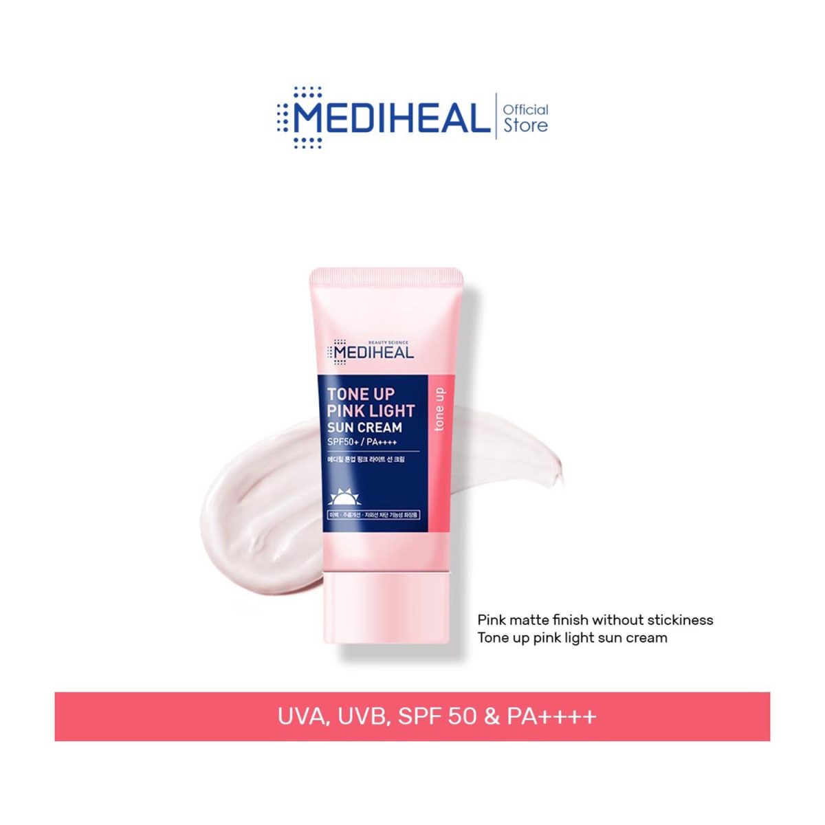 Mediheal Tone Up Pink Light Sun Cream 45ml - Image 1