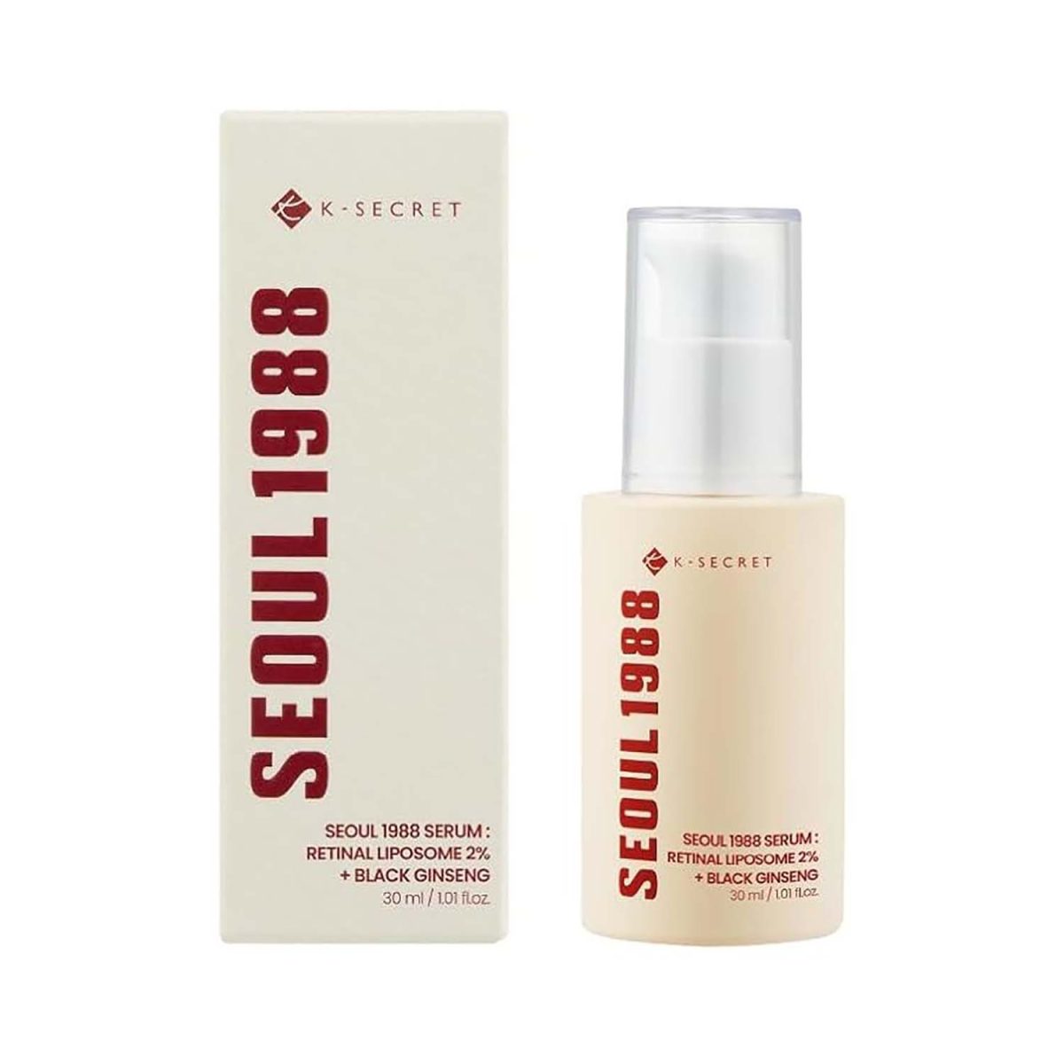 K-Secret Seoul 1988 Retinol Liposome 2% Black Ginseng 30ml - Image 1