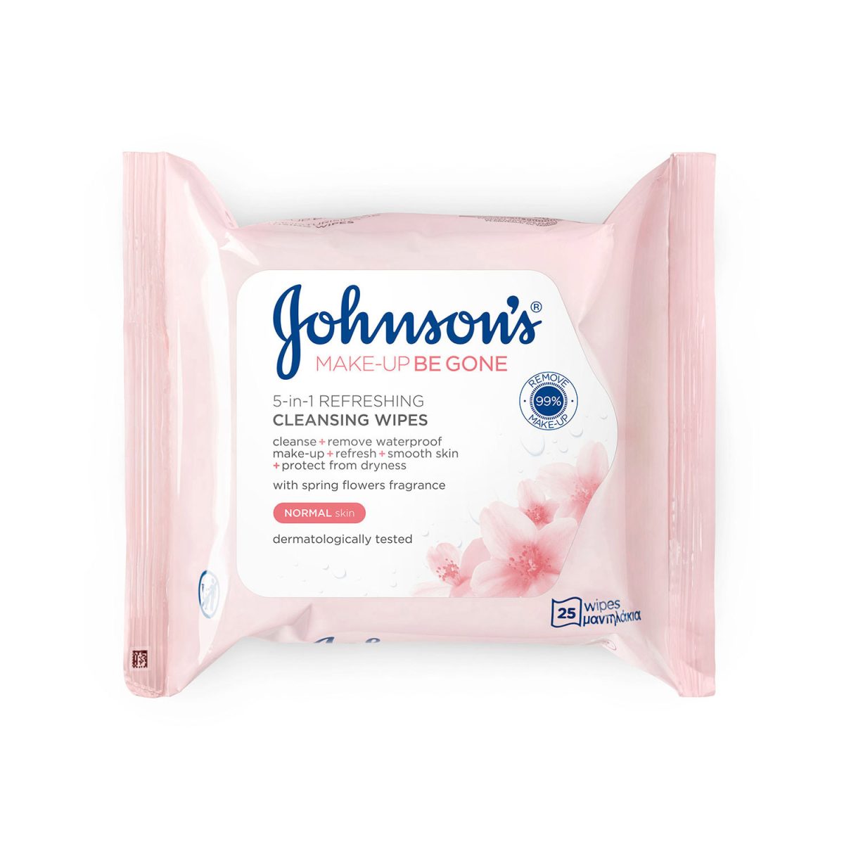 Johnsons Daily Essentials 5-In-1 Refreshing Facial Cleansing Wipes 25 Pack - Image 1