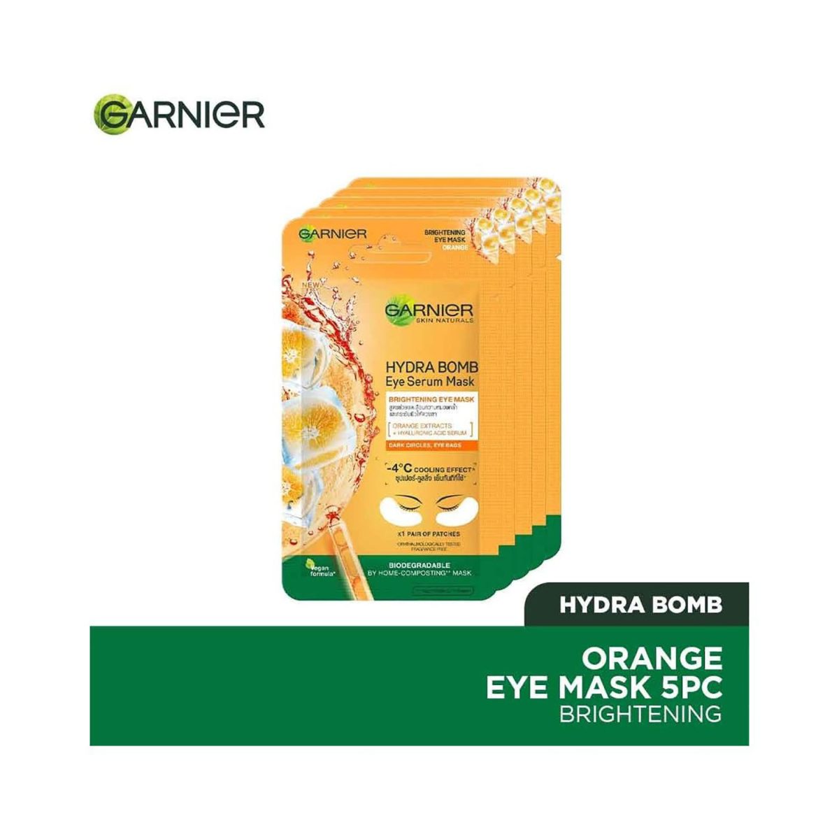 Garnier Moisture Bomb Orange Juice & Hyaluronic Acid Tissue Face Mask 6g - Image 2