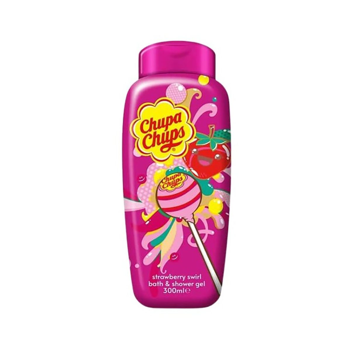 Chupa Chups Bath & Shower Gel Strawberry Swirl 300ml - Image 1