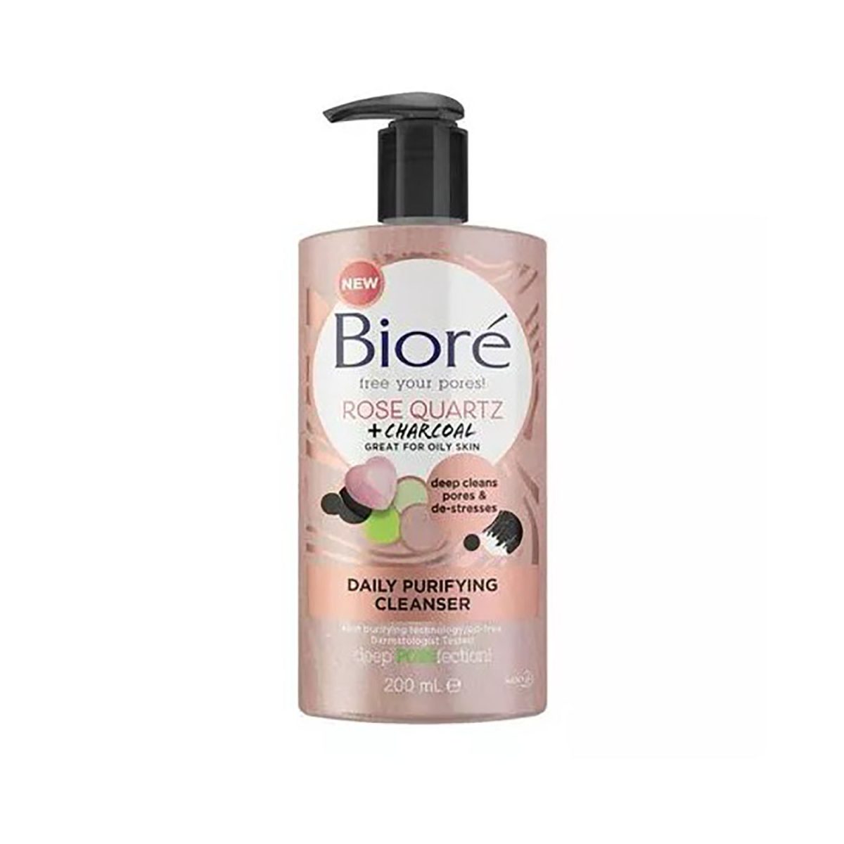 Biore Daily Face Cleanser Quartz & Charcoal Purify & Relax 200ml - Image 1