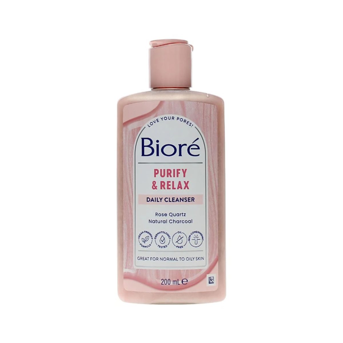 Biore Daily Face Cleanser Quartz & Charcoal Purify & Relax 200ml - Image 2