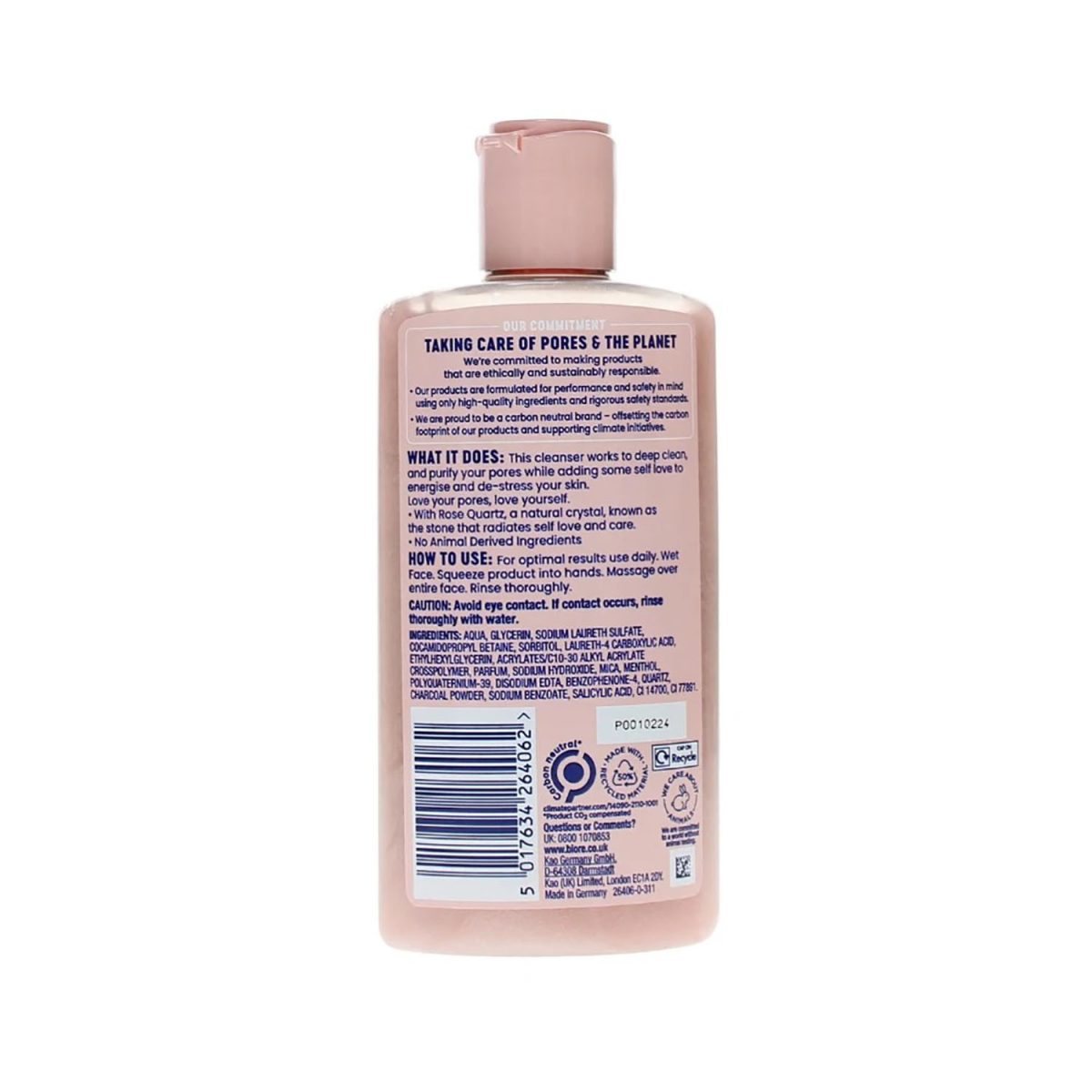 Biore Daily Face Cleanser Quartz & Charcoal Purify & Relax 200ml - Image 3