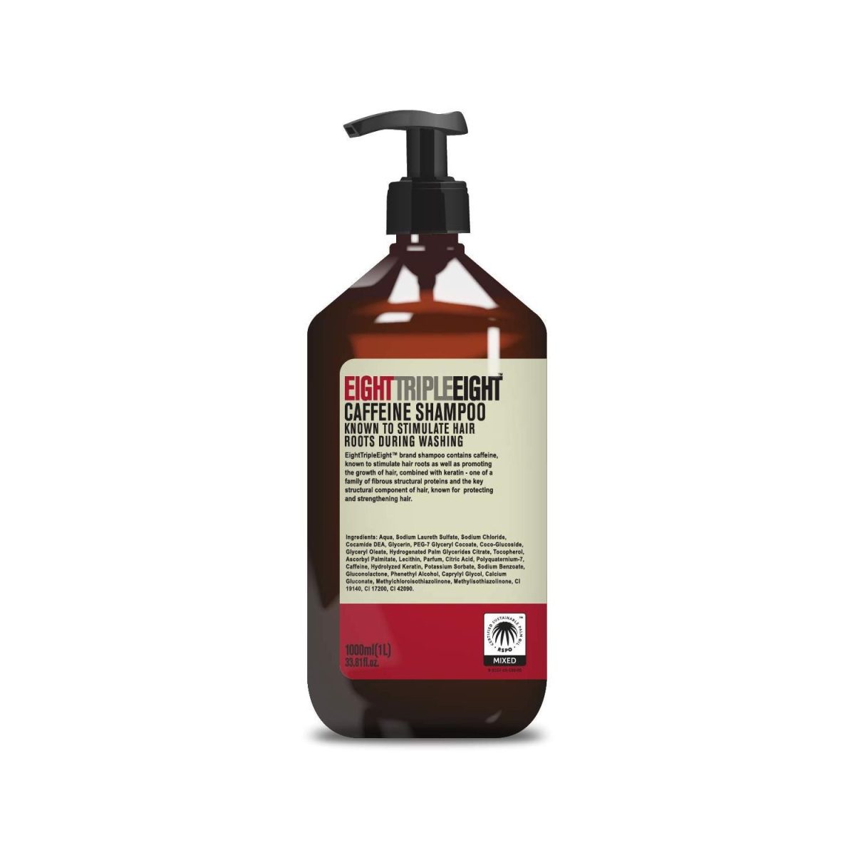 Eight Triple Eight Caffeine Shampoo 1L - Image 1