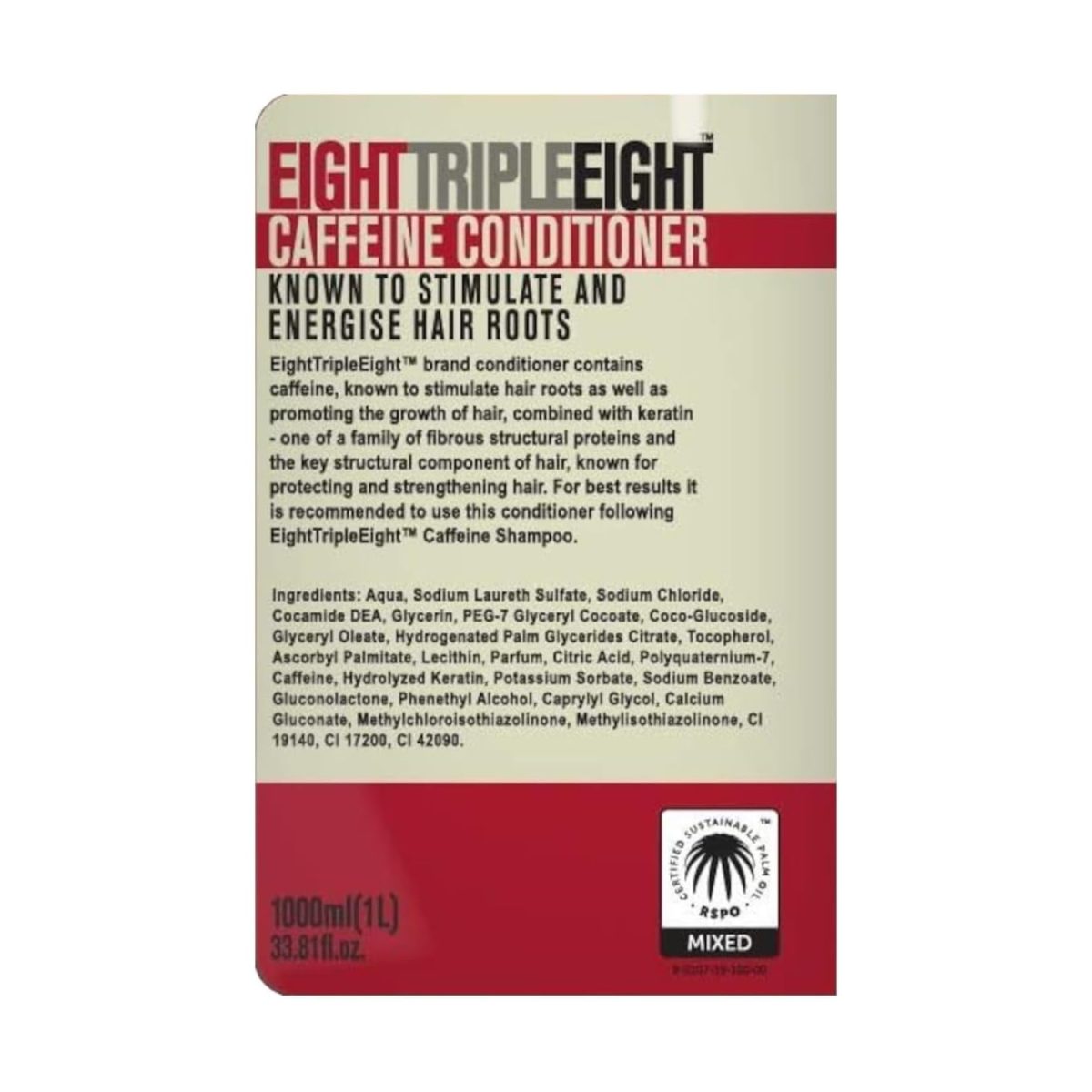 Eight Triple Eight Caffeine Conditioner 1L - Image 2