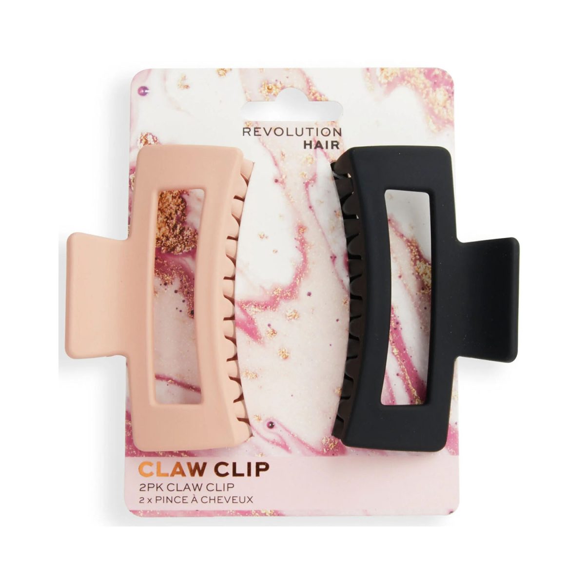 Revolution Matte Clip Nude Black 2 Pieces - Image 1