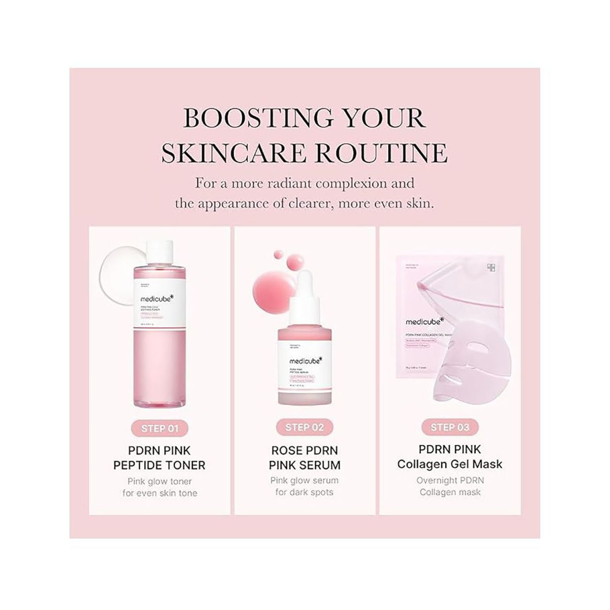 Medicube PDRN Pink Cica Soothing Toner 250ml - Image 4