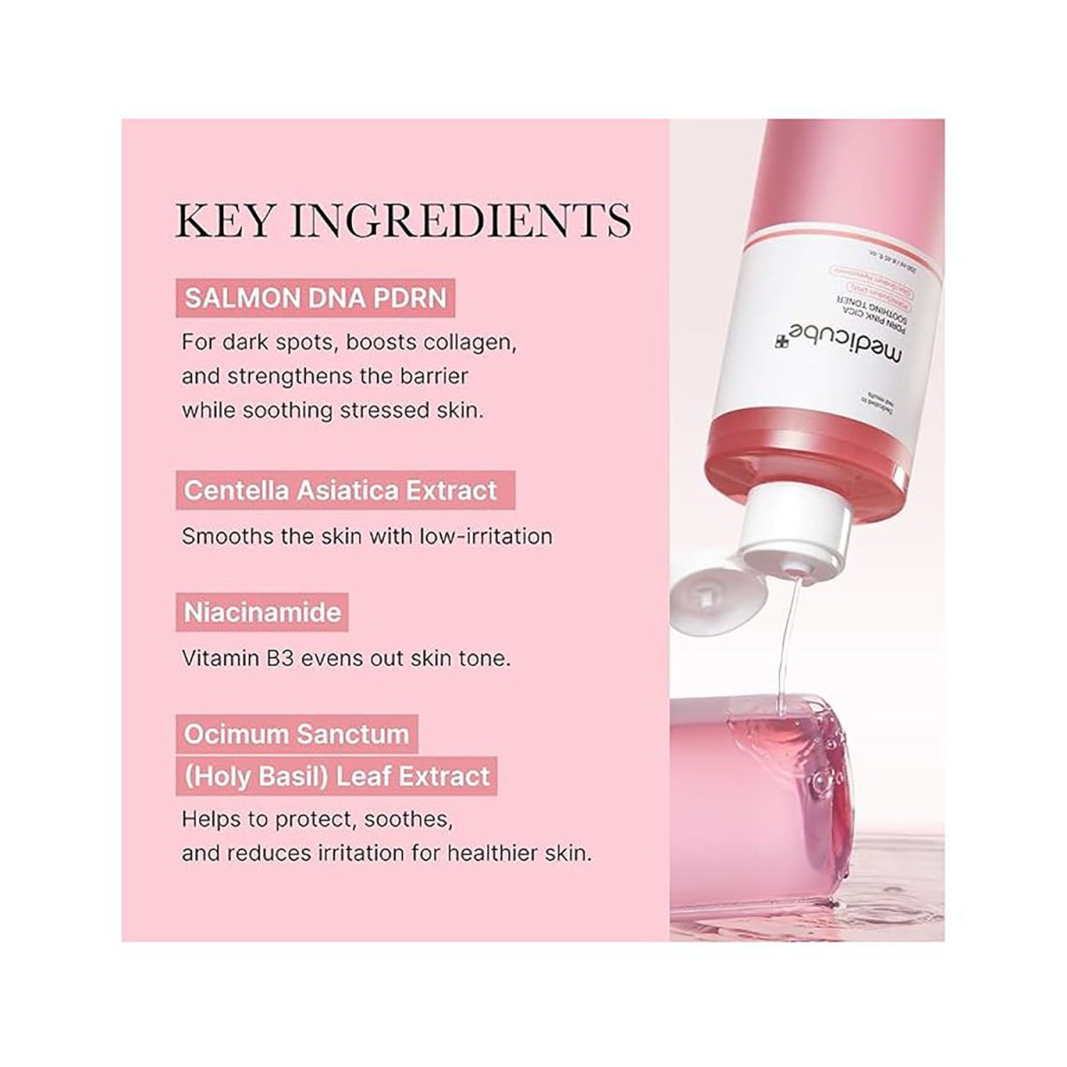 Medicube PDRN Pink Cica Soothing Toner 250ml - Image 2