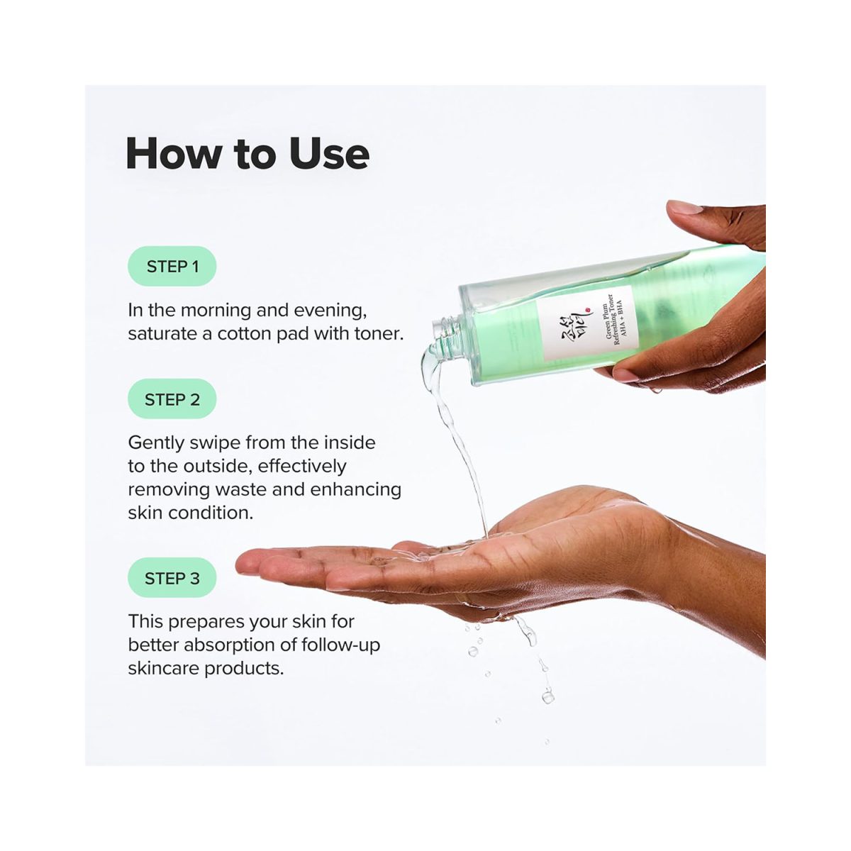 Beauty of Joseon Green Plum Refreshing Toner AHA + BHA 150ml - Image 5