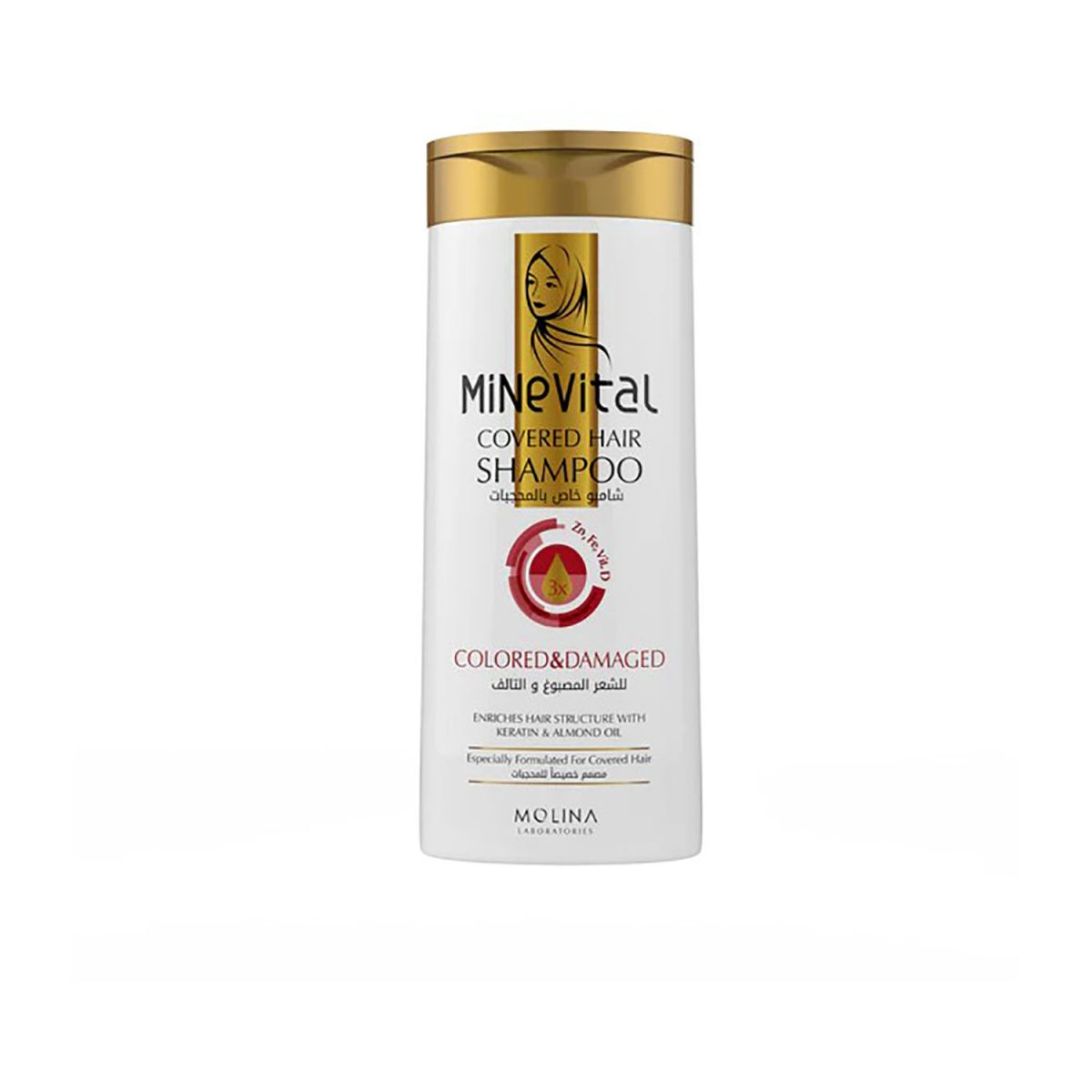 8681511004033 Minevital Covered Colored Damage Hair Shampoo 300ml - Image 1