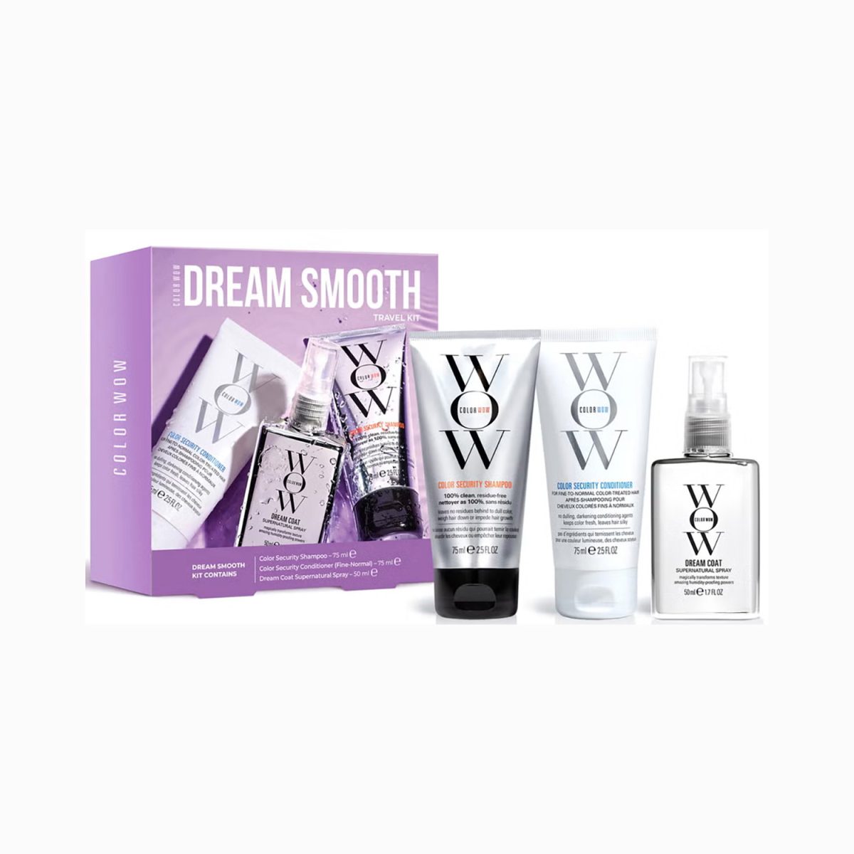 Color Wow Dream Smooth Travel Kit in Box 75x2ml 50ml - Image 1